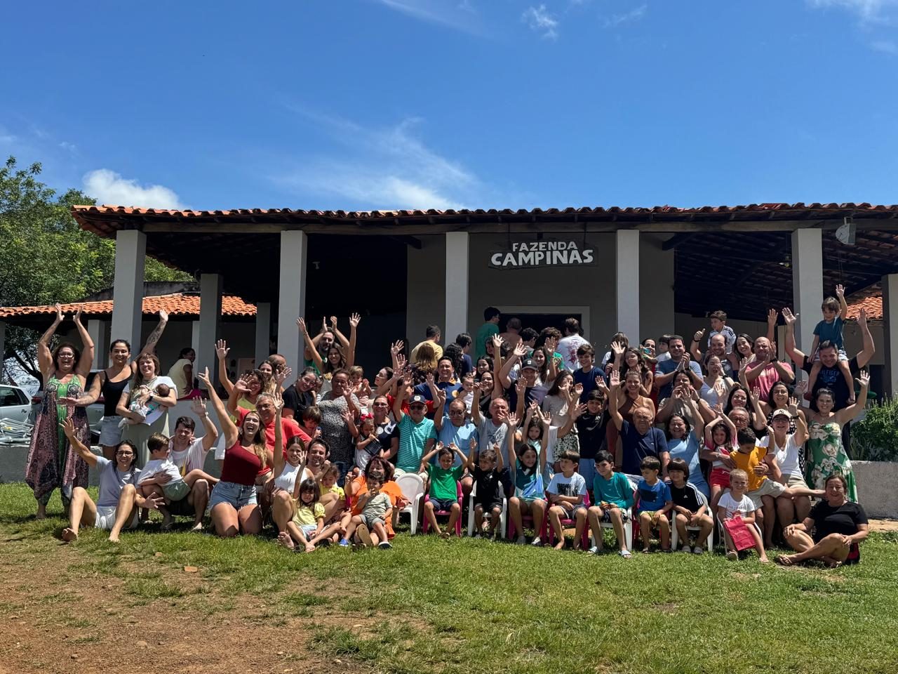 A família reunida na sede da Fazenda Campinas, em Campo Maior, Piauí
